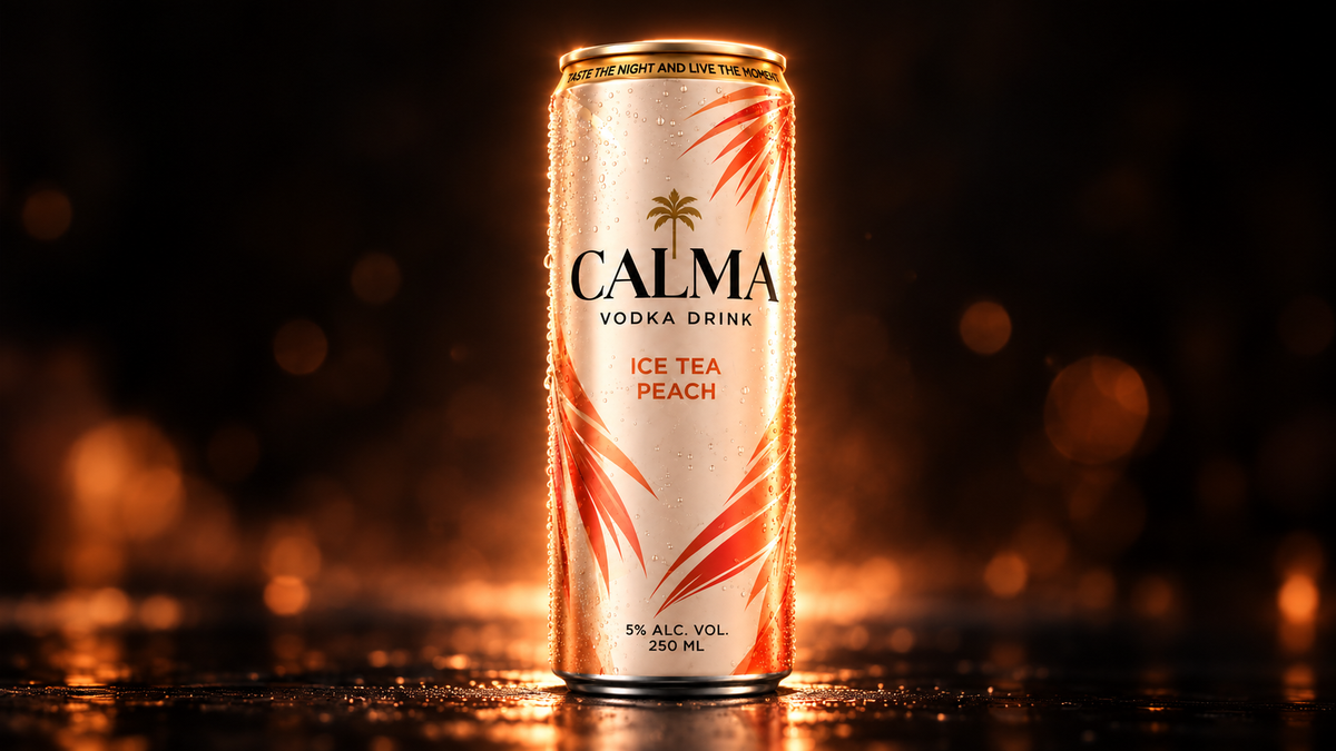 Ice Tea Peach bij nacht
