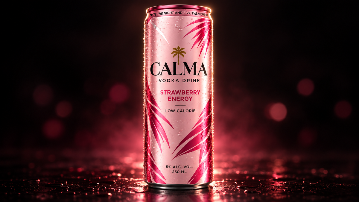 Strawberry Energy bij nacht